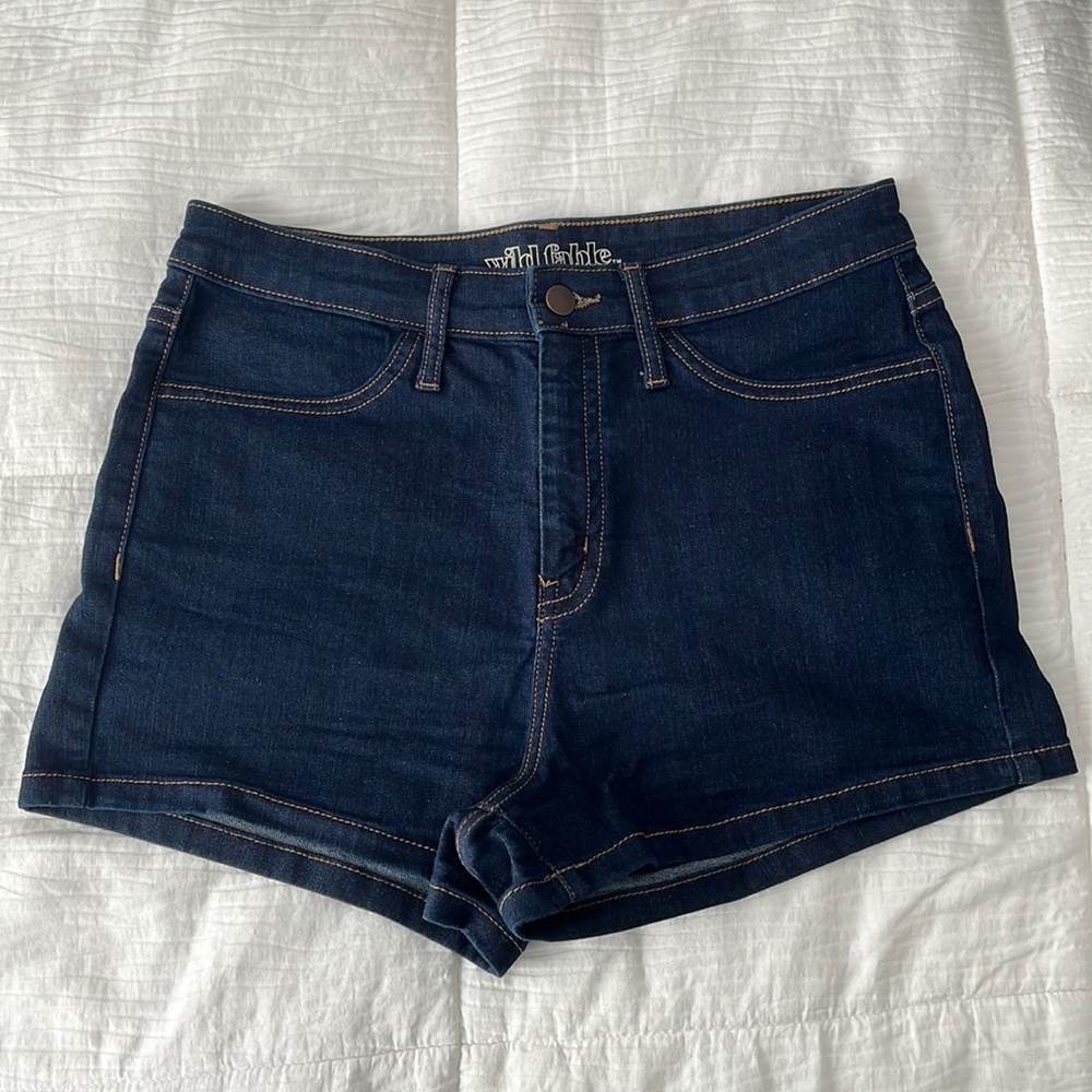 High waisted jean shorts